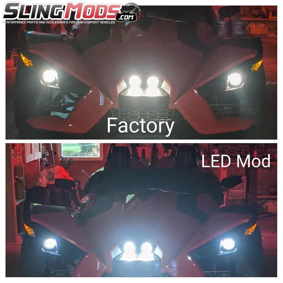 Polaris Slingshot LED Headlight Conversion Kit